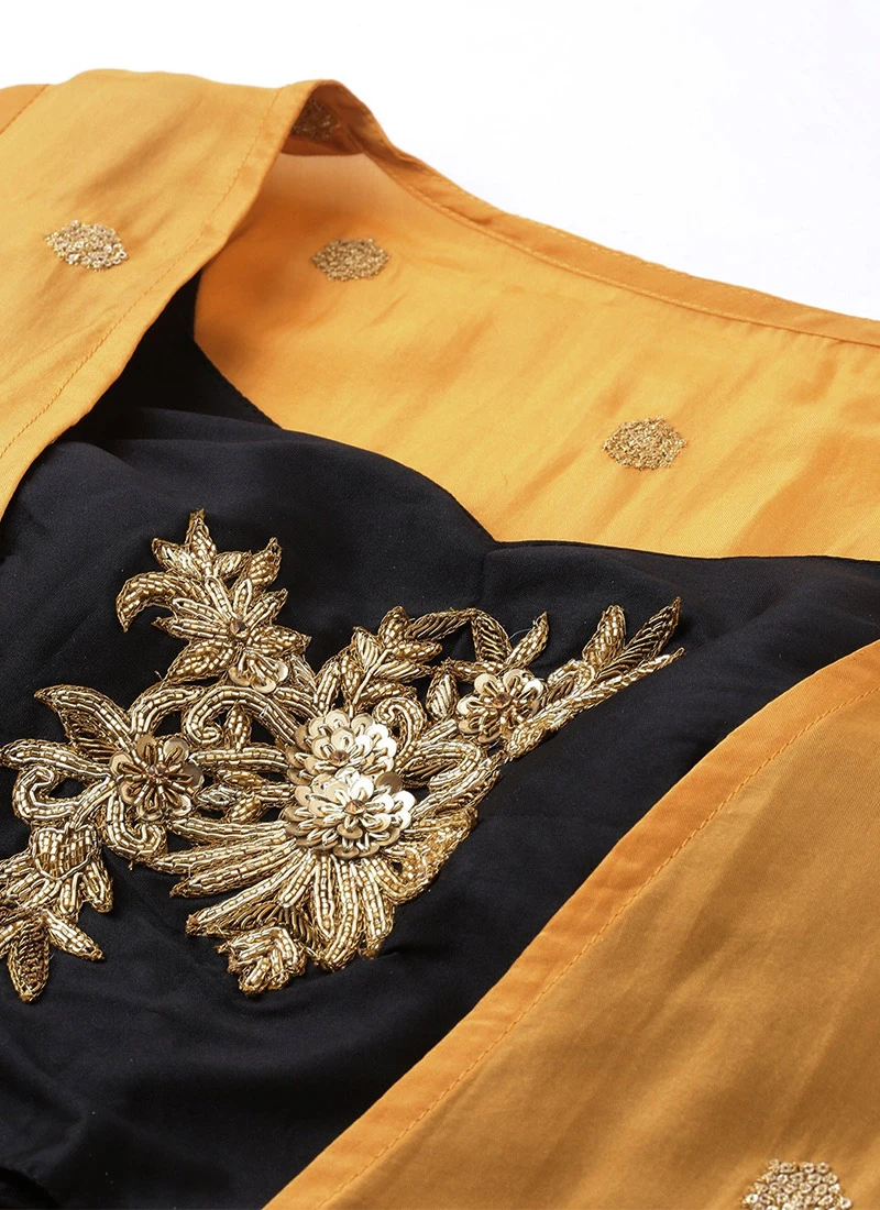 Embroidered Crop Top N Palazzo Bottom With Jacket Festive Wear 5 Embroidered Crop Top N Palazzo Bottom With Jacket Festive Wear - Image 5