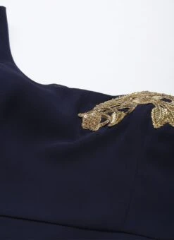 Embroidered Navy Blue Georgette Gown Festive Wear 12 Embroidered Navy Blue Georgette Gown Festive Wear -C Bazaar Shop Embroidered Navy Blue Georgette Gown IWBS02201271 rrc1
