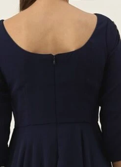 Embroidered Navy Blue Georgette Gown Festive Wear 13 Embroidered Navy Blue Georgette Gown Festive Wear -C Bazaar Shop Embroidered Navy Blue Georgette Gown IWBS02201271 rrc2