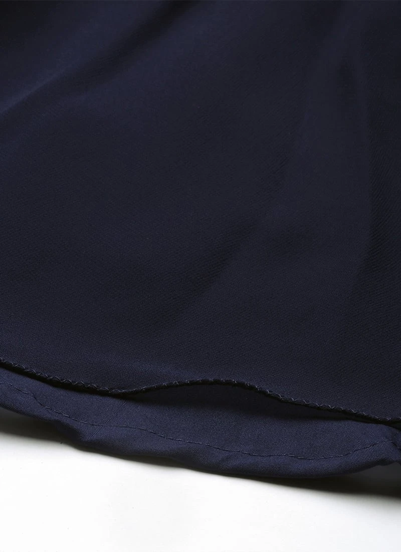 Embroidered Navy Blue Georgette Gown Festive Wear 8 Embroidered Navy Blue Georgette Gown Festive Wear - Image 8