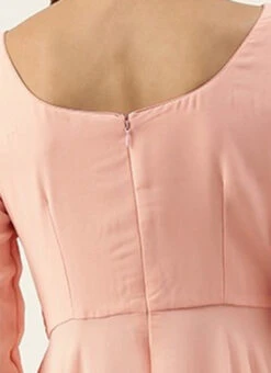 Embroidered Peach Georgette Gown Party Wear -C Bazaar Shop Embroidered Peach Georgette Gown IWBS02201275 rrc2