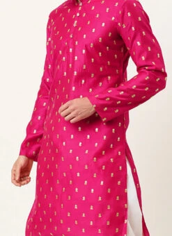 Embroidered Pink N White Dhoti Set Festive Wear