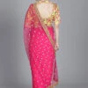 Ethnovog Embroidered Half N Half Sari Party Wear