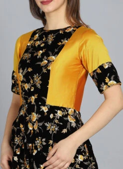 Ethnovog Multicolored Embroidered Gown Party Wear -C Bazaar Shop Ethnovog Customised Multicolored Embroidered Gown IWBS01901252 rrc1