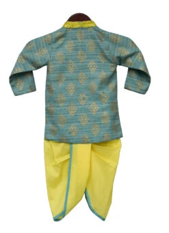 Green Cotton Kurta Dhoti Set -C Bazaar Shop Fayon Kids Green Cotton Kurta Dhoti Set KDDFK1319 b