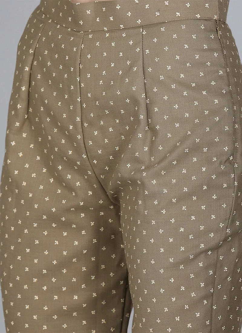 Foil Printed Rayon Kurta Narrow Straight Pant Set After Six Wear 7 Foil Printed Rayon Kurta Narrow Straight Pant Set After Six Wear - Image 7