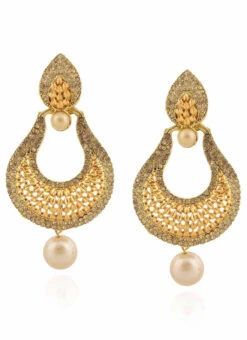Gold N Cream Danglers Festive Wear -C Bazaar Shop Gold N Cream Danglers ERMPF9229 b