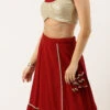 Gold N Maroon Sequin Embroidered Lehenga Festive Wear