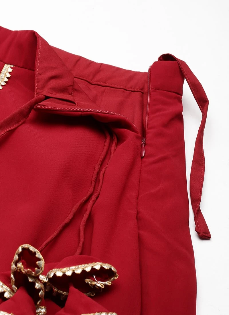 Skirt From Gold N Maroon Sequin Embroidered Lehenga After Six Wear 6 Skirt From Gold N Maroon Sequin Embroidered Lehenga After Six Wear - Image 6