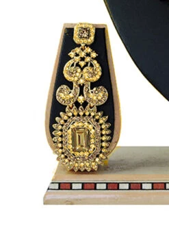 Gold N White Designer Necklace Set Wedding Wear