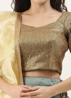 Gold Sequins Lehenga Choli Set Party Wear 12 Gold Sequins Lehenga Choli Set Party Wear -C Bazaar Shop Gold Sequins Lehenga Choli Set GHBS02001272 rrc1