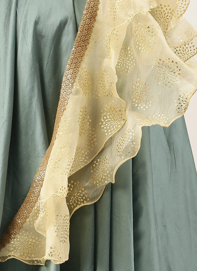 Gold Sequins Lehenga Choli Set Party Wear 8 Gold Sequins Lehenga Choli Set Party Wear - Image 8