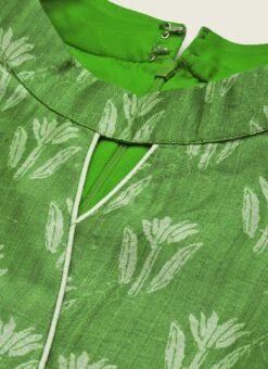 Green Art Silk Digital Printed Halter Neck Dress Festive Wear -C Bazaar Shop Green Art Silk Digital Printed Halter Neck Dress DRBS02210996 rrc1