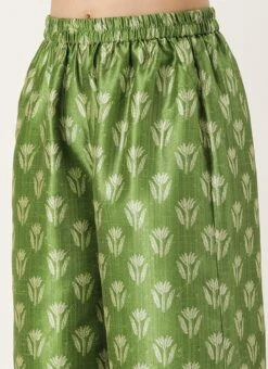 Top From Green Art Silk Digital Printed Top N Pant Suit After Six Wear -C Bazaar Shop Green Art Silk Digital Printed Top N Pant Suit SLBS02210951 rrc2 2