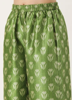 Bottom From Green Art Silk Digital Printed Top N Pant Suit After Six Wear -C Bazaar Shop Green Art Silk Digital Printed Top N Pant Suit SLBS02210951 rrc2