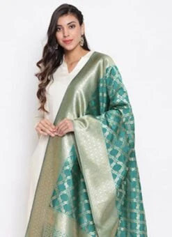 Green Art Silk Dupatta Festive Wear -C Bazaar Shop Green Art Silk Dupatta DPSLI103RAM b