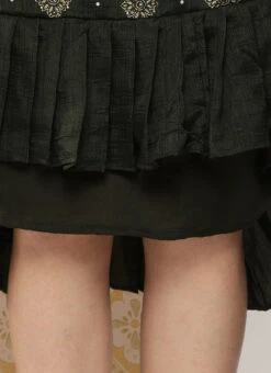 Green Art Silk Foil Print Dress After Six Wear -C Bazaar Shop Green Art Silk Foil Print Dress DRBS02301118 rrc4