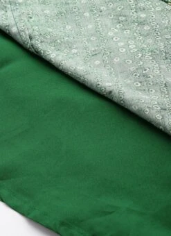 Dupatta From Green Bandhani Printed Rayon Gown With Dupatta Set After Six Wear -C Bazaar Shop Green Bandhani Printed Rayon Gown With Dupatta Set IWBS02302294 rrc3