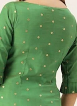 Green Brocade Kurta Festive Wear -C Bazaar Shop Green Brocade Kurta KRBS02306312 rrc2