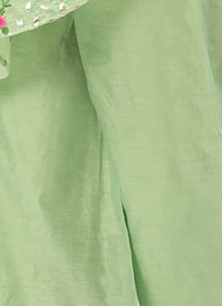 Green Chanderi Embroidered Jumpsuit Festive Wear Party Wear -C Bazaar Shop Green Chanderi Embroidered Jumpsuit DRBS02207361 rrc4