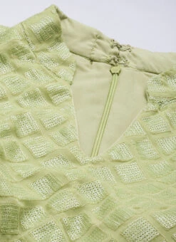 Green Embroidered Collar Neck Jumpsuit Festive Wear -C Bazaar Shop Green Embroidered Collar Neck Jumpsuit DRBS02104281 rrc1