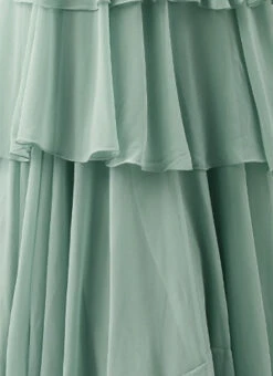 Green Embroidered Layered Gown Party Wear -C Bazaar Shop Green Embroidered Layered Gown IWBS02201250 rrc3