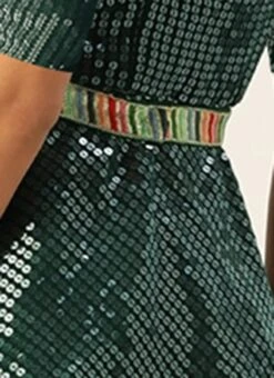 Bottom From Green Embroidered Peplum Top N Palazzo Set After Six Wear -C Bazaar Shop Green Embroidered Peplum Top N Palazzo Set IWBS02306501 rrc3