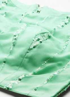 Green Embroidered Ruffles Lehenga Set Festive Wear -C Bazaar Shop Green Embroidered Ruffles Lehenga Set GHBS02104322 rrc1