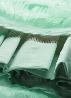 Green Embroidered Ruffles Lehenga Set Festive Wear -C Bazaar Shop Green Embroidered Ruffles Lehenga Set GHBS02104322 rrc4