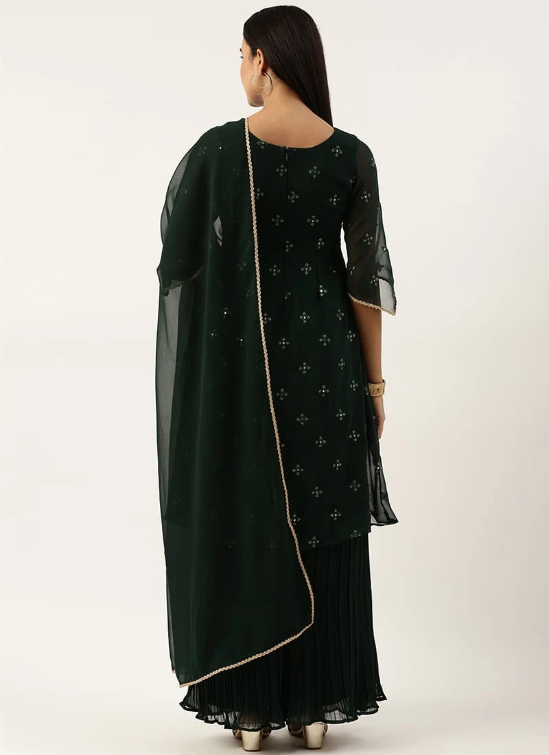 Dupatta From Green Embroidered Salwar Set After Six Wear 4 Dupatta From Green Embroidered Salwar Set After Six Wear - Image 4