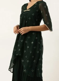 Dupatta From Green Embroidered Salwar Set After Six Wear