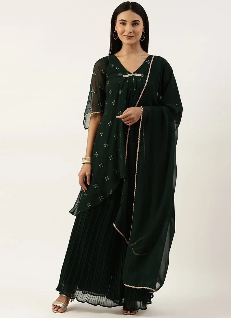 Dupatta From Green Embroidered Salwar Set After Six Wear 3 Dupatta From Green Embroidered Salwar Set After Six Wear - Image 3