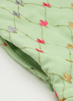 Green Georgette Embroidered Dress Party Wear -C Bazaar Shop Green Georgette Embroidered Dress DRBS02209667 rrc3