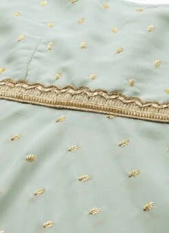 Bottom From Green Georgette Embroidered Gharara Set After Six Wear 12 Bottom From Green Georgette Embroidered Gharara Set After Six Wear -C Bazaar Shop Green Georgette Embroidered Gharara Set KSBS02303647 rrc1 2