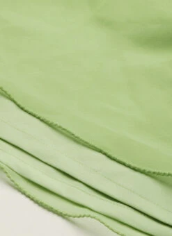 Green Georgette Embroidered Layered Dress Party Wear -C Bazaar Shop Green Georgette Embroidered Layered Dress DRBS02207311 rrc4