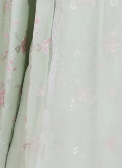 Top From Green Georgette Embroidered Palazzo Suit After Six Wear -C Bazaar Shop Green Georgette Embroidered Palazzo Suit SLBS02304087 rrc4 1