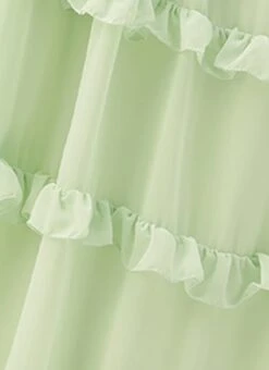 Green Georgette Embroidered Ruffle Maxi Dress Festive Wear -C Bazaar Shop Green Georgette Embroidered Ruffle Maxi Dress DRBS02305167 rrc3