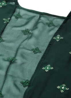 Jacket From Green Georgette Embroidered Set N Suits 12 Jacket From Green Georgette Embroidered Set N Suits -C Bazaar Shop Green Georgette Embroidered Set N Suits IWBS02211124 rrc1