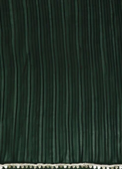 Green Georgette Pleated Ruffle Saree Festive Wear -C Bazaar Shop Green Georgette Pleated Ruffle Saree SABS02301091 rrc3