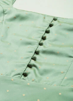 Green Jacquard Fit N Flare Dress Festive Wear -C Bazaar Shop Green Jacquard Fit N Flare Dress DRBS02109730 rrc1