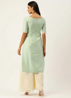 Green Jacquard Kurta Sets Festive Wear 11 Green Jacquard Kurta Sets Festive Wear -C Bazaar Shop Green Jacquard Kurta Sets KSBS02202360 b