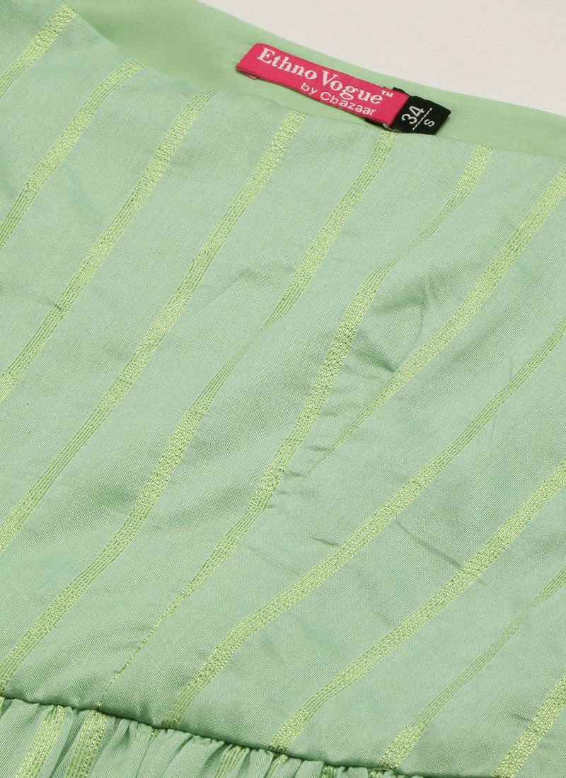 Green Jacquard Nylon Dress After Six Wear 5 Green Jacquard Nylon Dress After Six Wear - Image 5