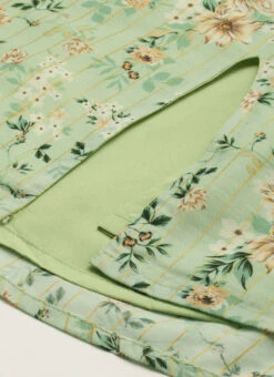 Green Muslin Off Shoulder Dress Festive Wear -C Bazaar Shop Green Muslin Off Shoulder Dress DRBS02208479 rrc3