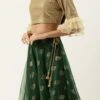Green N Gold Organza Embroidered Lehenga Festive Wear