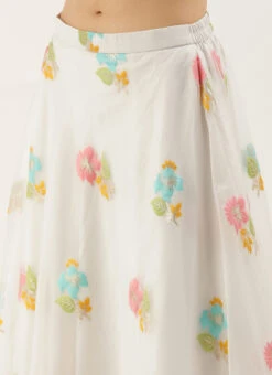 Green N Off White Organza Jacquard Lehenga Festive Wear -C Bazaar Shop Green N Off White Organza Jacquard Lehenga GHBS02206273 rrc2