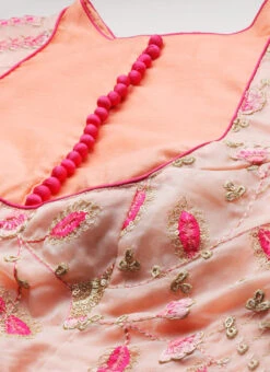 Green N Peach Embroidered Lehenga Set Wedding Wear -C Bazaar Shop Green N Peach Embroidered Lehenga Set GHBS02007361 rrc1