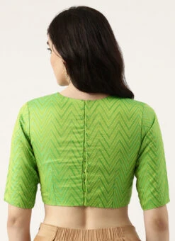 Green Patola Blouse Festive Wear 11 Green Patola Blouse Festive Wear -C Bazaar Shop Green Patola Blouse BLBS02303837 b