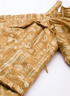 Green Printed Art Silk Cotton Maxi Dress After Six Wear Festive Wear -C Bazaar Shop Green Printed Art Silk Cotton Maxi Dress DRBS02209822 rrc1