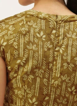 Green Printed Art Silk Mini Dress After Six Wear -C Bazaar Shop Green Printed Art Silk Mini Dress DRBS02208438 rrc2