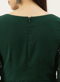 Green Sequin Embroidered Kurti Festive Wear 13 Green Sequin Embroidered Kurti Festive Wear -C Bazaar Shop Green Sequin Embroidered Kurti KRBS02307705 rrc2